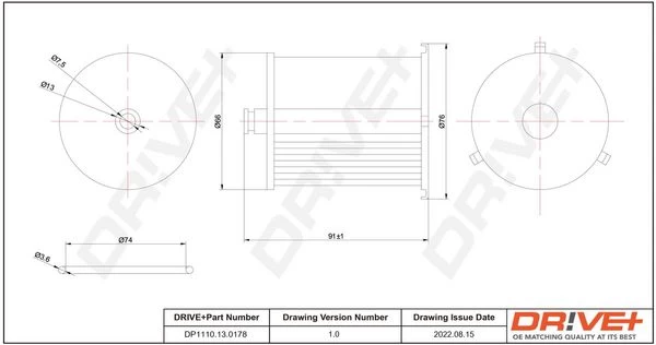 Kuro filtras Dr!ve+ DP1110.13.0178