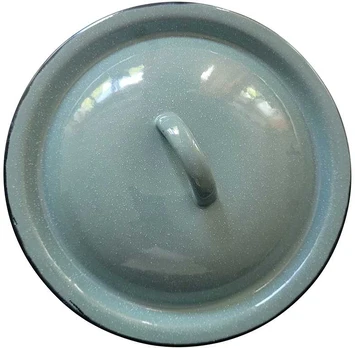Enamelled cover 16 cm žalias speckled