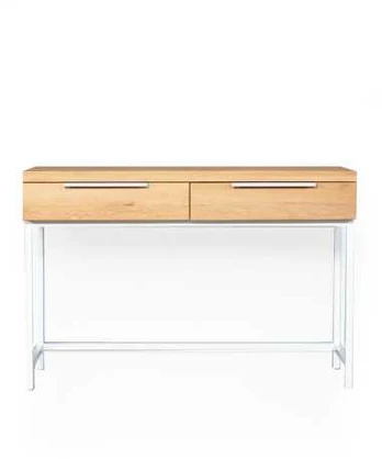HUGO Baltas 120cm Ąžuolinė konsolė : Apdaila - Be apdailos