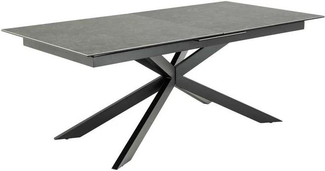 Dining table IRWINE 200/240x100xH76cm, juodas