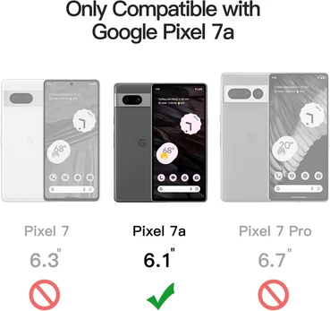 Jetech Matinis dėklas Google Pixel 7a 6.1" 2023, juodas