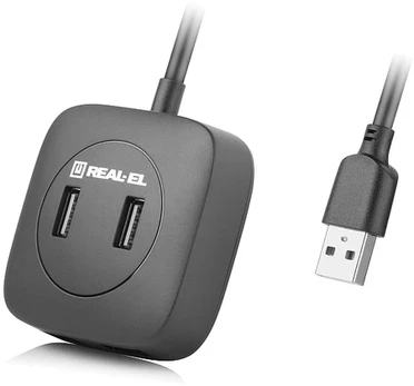USB šakotuvas REAL-EL HQ-177 juodos spalvos