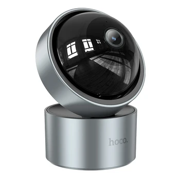 HOCO indoor camera adjustable in two planes with night mode Full HD D5 sidabrinis
