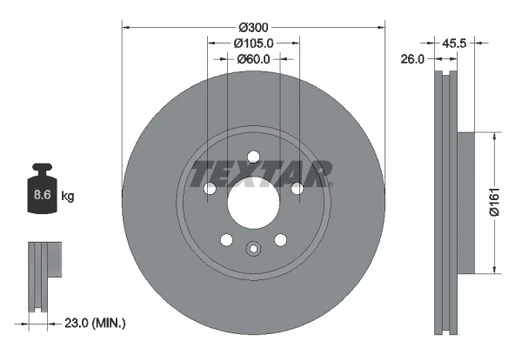 TEXTAR 92243303 Brake Disc