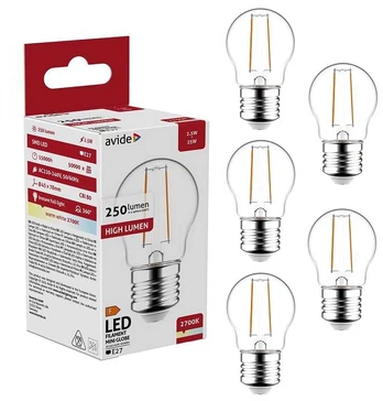 LED lemputė 2.5W G45 E27 FL AVIDE 5vnt