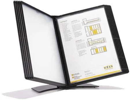 Stickn Index system, BNT A5 Easymount for 10 pockets, juodas, table modelis - excl. pockets