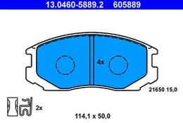 ATE 13.0460-5889.2 Brake pad set