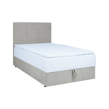 Continental bed LEVI 90x200cm, with mattress, dark beige