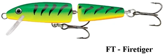 Vobleris Rapala Jointed Floating J09FT Firetiger 9,0 cm, 7 g