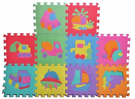 Malplay Putplasčio dėlionė - kilimėlis 29x29 formos, 10 vnt.