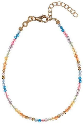 Alisia Gold-plated bracelet with colored jade beads AL4934-Oro