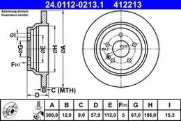 ATE 24.0112-0213.1 Brake Disc kaina