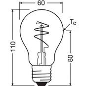OSRAM LED Vintage E27 4,9W 2.700K spiralinis siūlas aukso spalvos dim