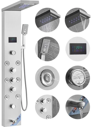Dušo panelė su 6 režimais ir LED