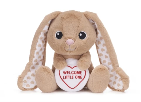 Love Hearts 7" Welcome Little Bunny Plush Gift