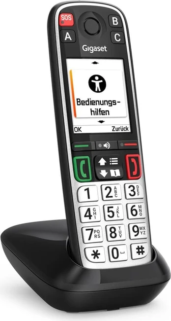 Gigaset EASY 500 Dect-Ladebasis mit 1 x Handset (SOS / LS life style) - schwarz
