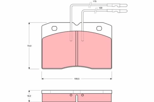 TRW GDB343 Brake pad set