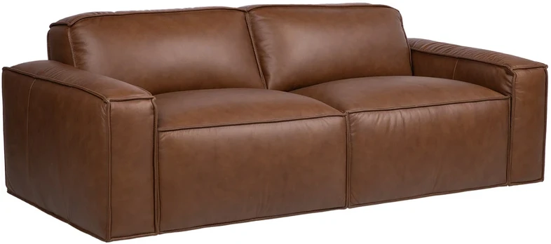 Lova 3-vietė sofa „BURTON“, ruda oda