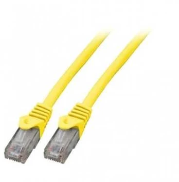 Mercodan Patchkabel KAT6 UTP, Gul, 1,5m, Halogenfri, 2x4xAWG24