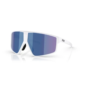 BLIZ P002 Small akiniai | Matte White - Smoke Blue Multicolour