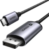 Kabelis Ugreen Kabelis UGREEN CM556 USB-C do DisplayPort 8K 3m (juoda) kaina