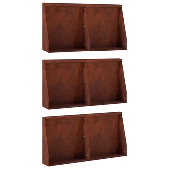 Sienelė 6 vnt. 40 x 12 x 30 cm Rūdijanti