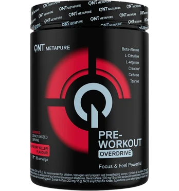 QNT Preworkout Overdrive, Raspberry, 390 g