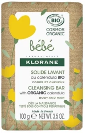 Muilas Klorane Bebe Organic, 100 g kaina