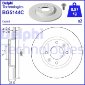 Stabdžių diskas DELPHI BG5144C kaina