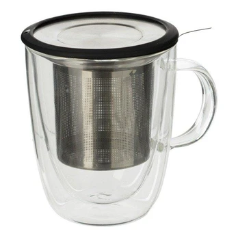 Atmosphera Puodelis su arbatos virimo aparatu, stiklinis, 300 ml