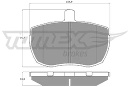 Stabdžių trinkelių rinkinys, diskinis stabdys TOMEX Brakes TX 11-21 kaina