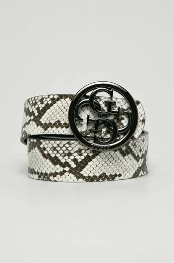 Guess, Kirby Not Adjust & Rev, Double-Sided Model, Textile Belt, Snake Pattern, For Women, Size M