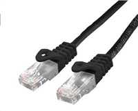 C-TECH kabelis patchcord Cat6, UTP, černý, 5m
