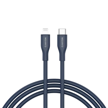 CANYON cable CLNM60 C-L 60W MFI 1m Silicon Mėlyna