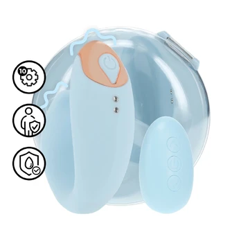 Daydream Compact G-Spot Vibrator Blue with Remote Control Case
