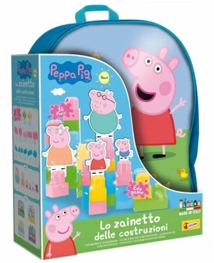 Kaladėlės Lisciani Blocks With Backpack Peppa Pig, 36 vnt.
