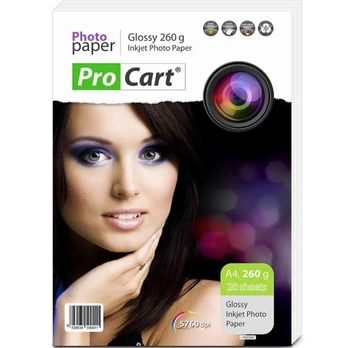 Procart Glossy photo paper A4 260g|m2 20 sheets