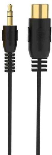 Sinox 5-pin DIN til mini jack kabelis. 1m. Sort