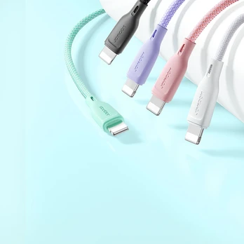Joyroom Multi-Color Series SA34-AL3 USB-A / Lightning 3A cable 1m - green