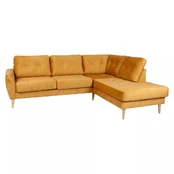 Corner sofa HEIVI RC, yellow velvet kaina