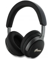 Juodos belaidės ausinės "Guess PU Leather Script Logo ANC/ENC Wireless Headphone"