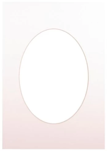 Passepartout 30x40, soft white oval
