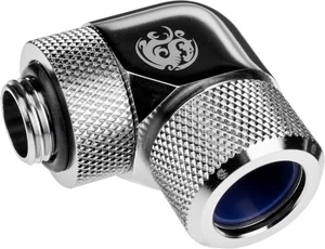 Perėjimas BitsPower Silver Shining Advanced Rotary G1/4" 90-Degree Multi-Link Adapter For OD 14MM