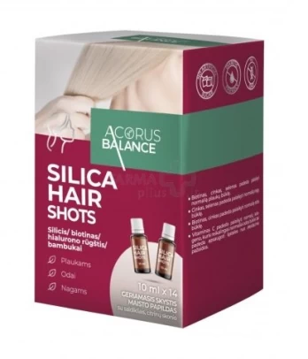 Maisto papildas Acorus Balance SILICA HAIR shots 10ml N14