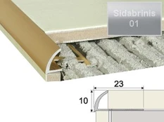 Profilis Effector A53 užbaigimo | A53 sidabrinis 300 cm 23x10 mm