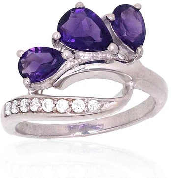 Sidabrinis žiedas Diamond Sky "Amethyst Tale"
