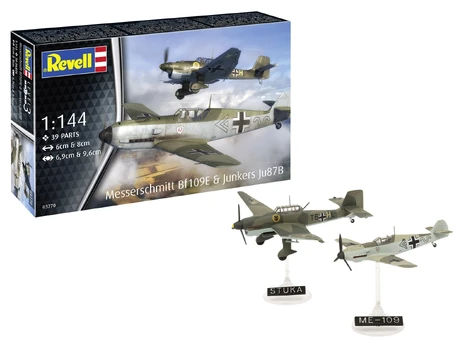 REVELL Samolot ME BF109 E & Junkers JU87B 1/144