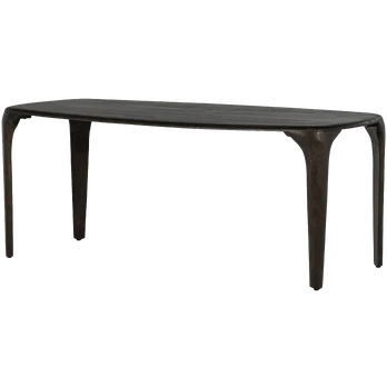 Valgomojo stalas Fiore, 76 x 190 x 95 cm, mango medis, ruda