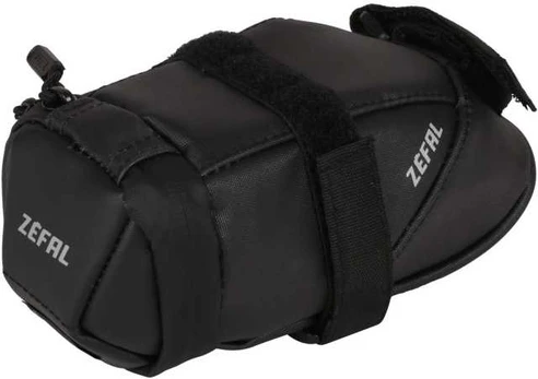 ZÉFAL Iron Pack 2 M-DS Juodas, Aerodynamic saddle bag with Velcro mounting system, Polyester, Double self gripping straps (Search