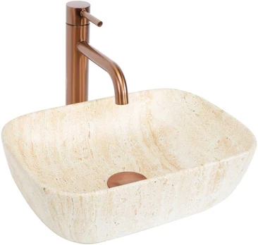 Kriauklė stalviršio Rea BELINDA MINI TRAVERTINE Matinis